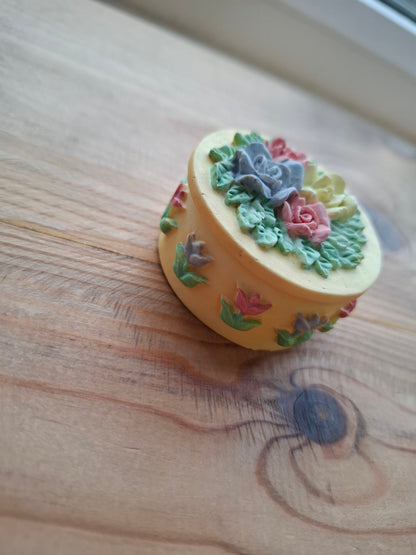 'Twat' Upcycled Small Round Yellow Trinket Pot