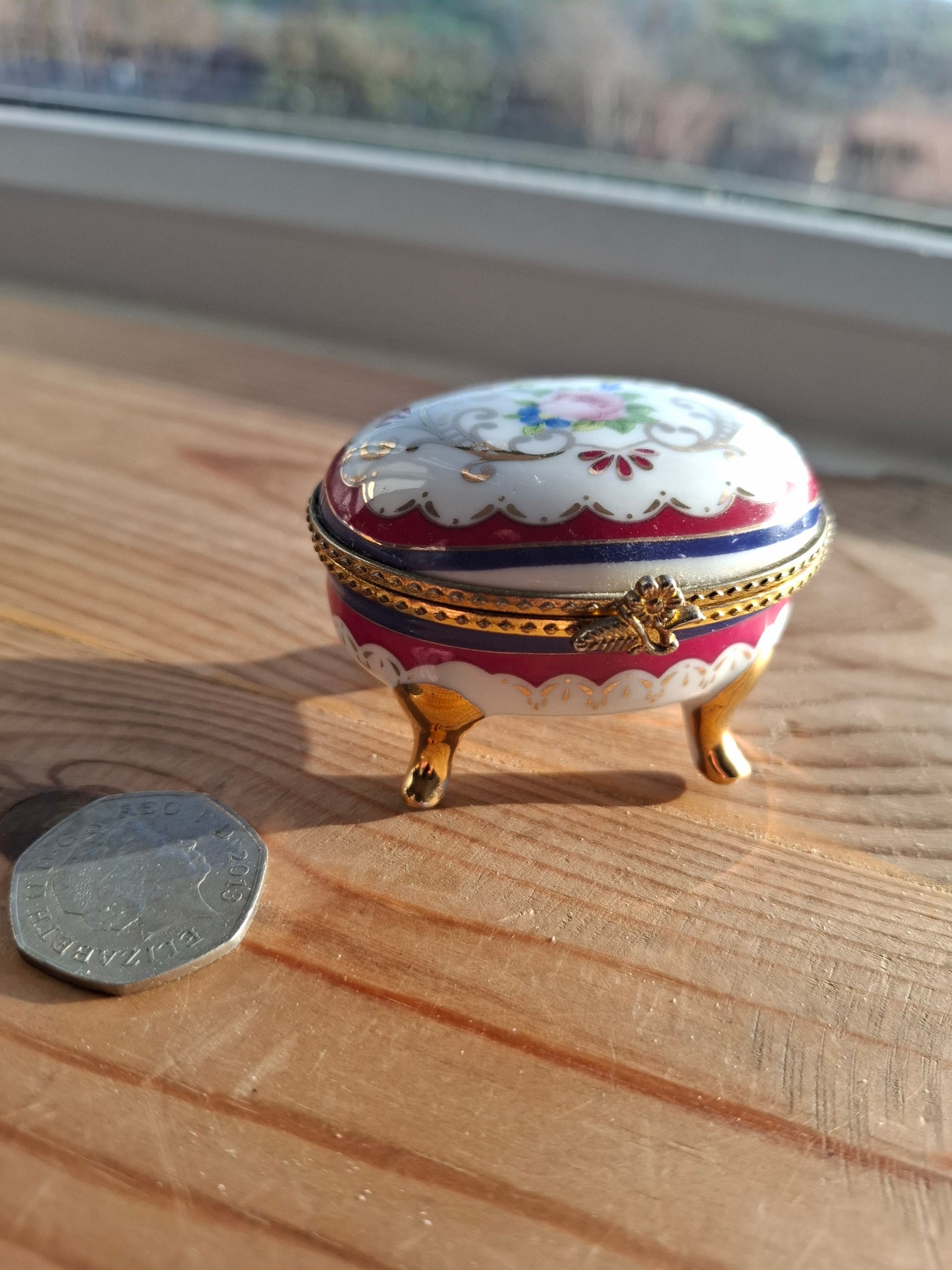 'Twat' Upcycled Oval Shaped Trinket Pot With Little Legs