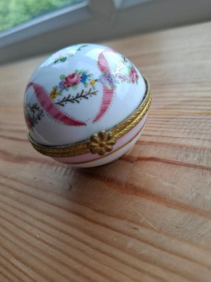 'Cunt' Upcycled Fancy Round Floral Trinket Pot With Clasp