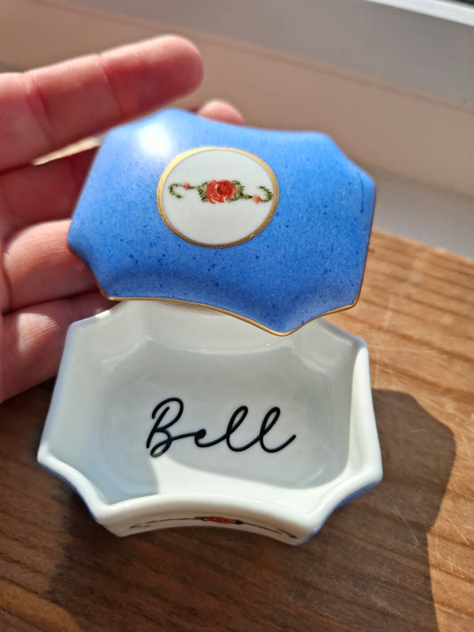 'Bell End' Upcycled Small Blue Trinket Pot