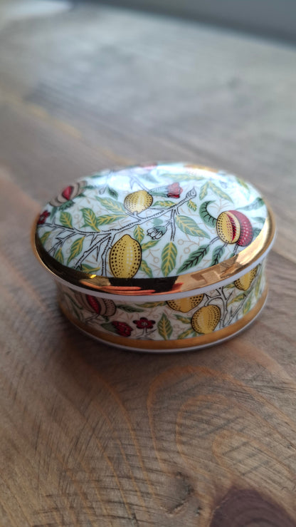 'Cunt' Upcycled William Morris Citrus Obal Shaped Trinket Pot