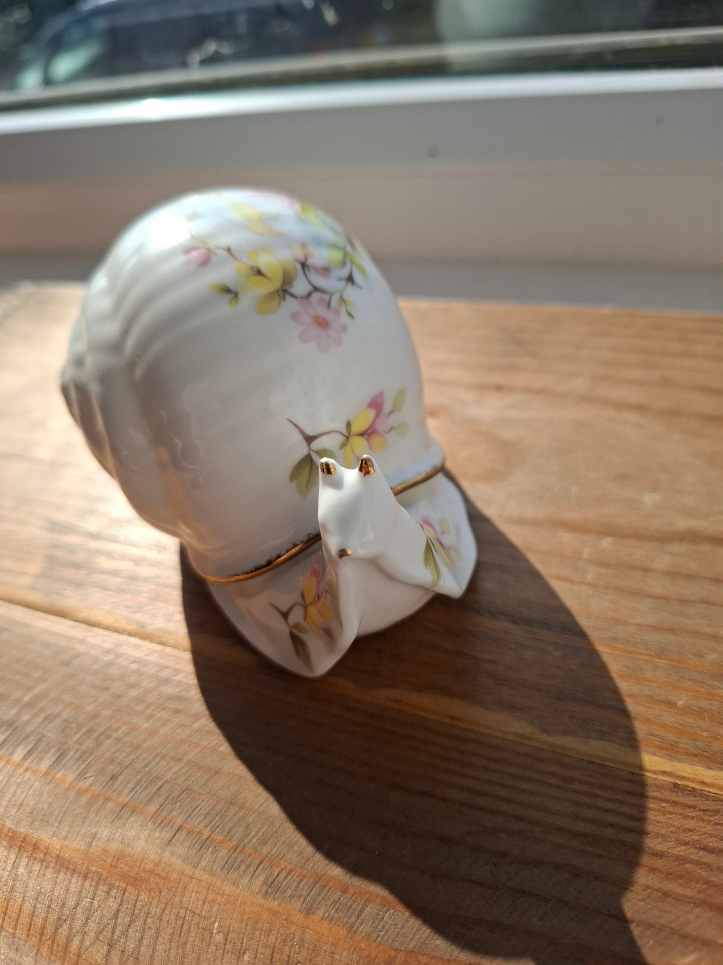 'Twat' Upcycled Floral Snail Trinket Pot