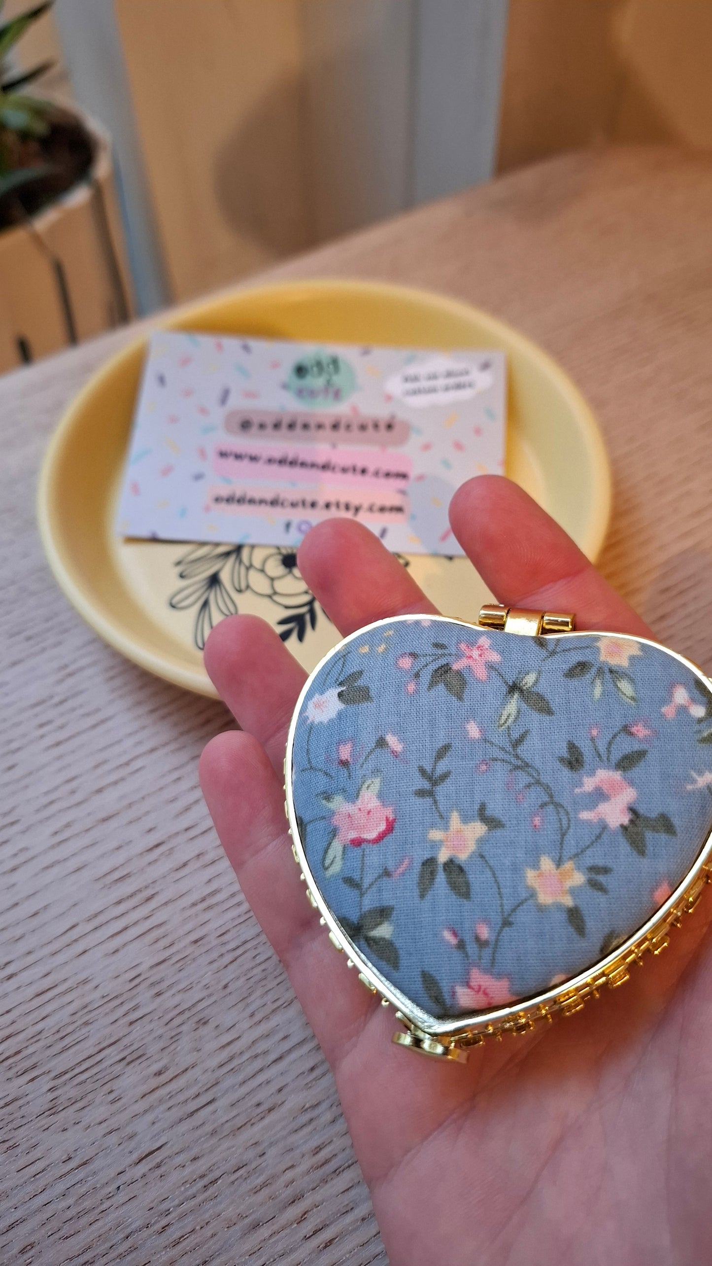 'Twat' Compact Mirror Heart Shaped