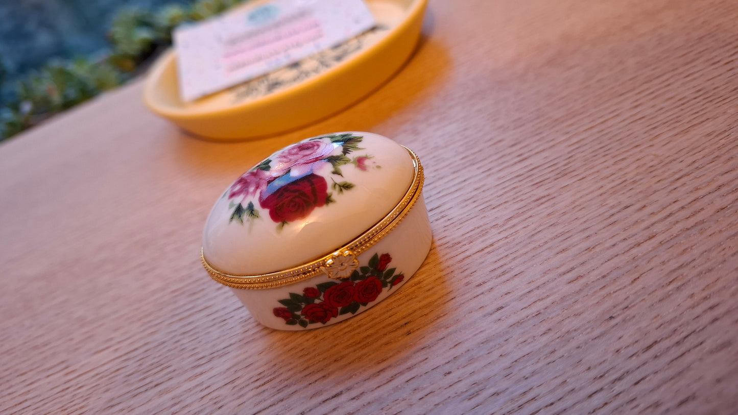 'Cunt' Upcycled Mini Trinket/Pill Pot Pink Roses