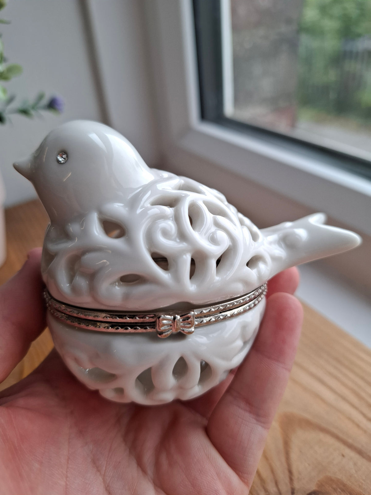 'Cunt' Upcycled White Fancy Birdy Trinket Pot
