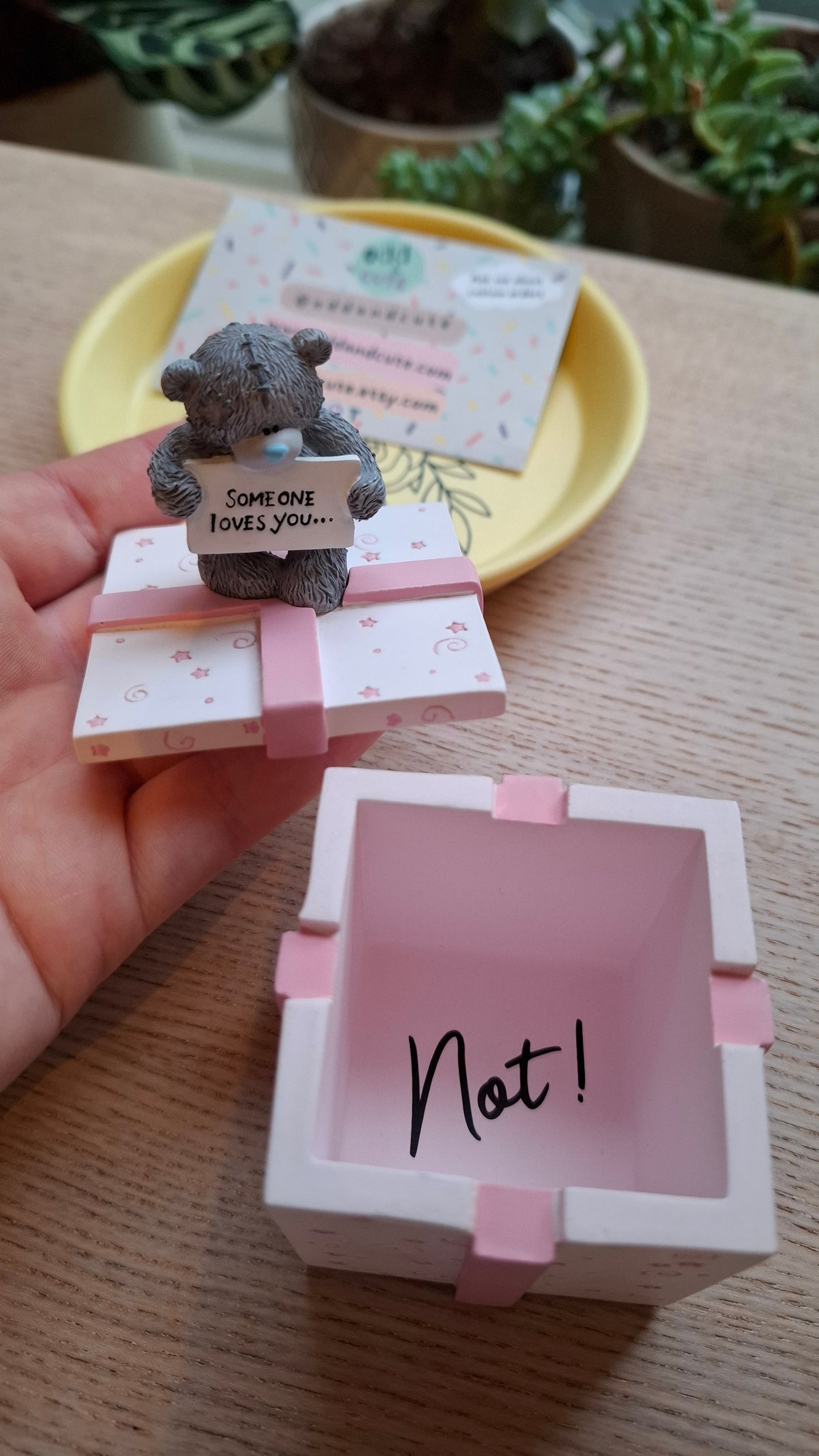 'Not!' Upcycled Me To You Bear 'Someone Loves You' Trinket Pot