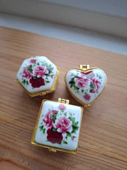 'Cunt' Upcycled Mini Trinket/Pill Pot Pink Roses