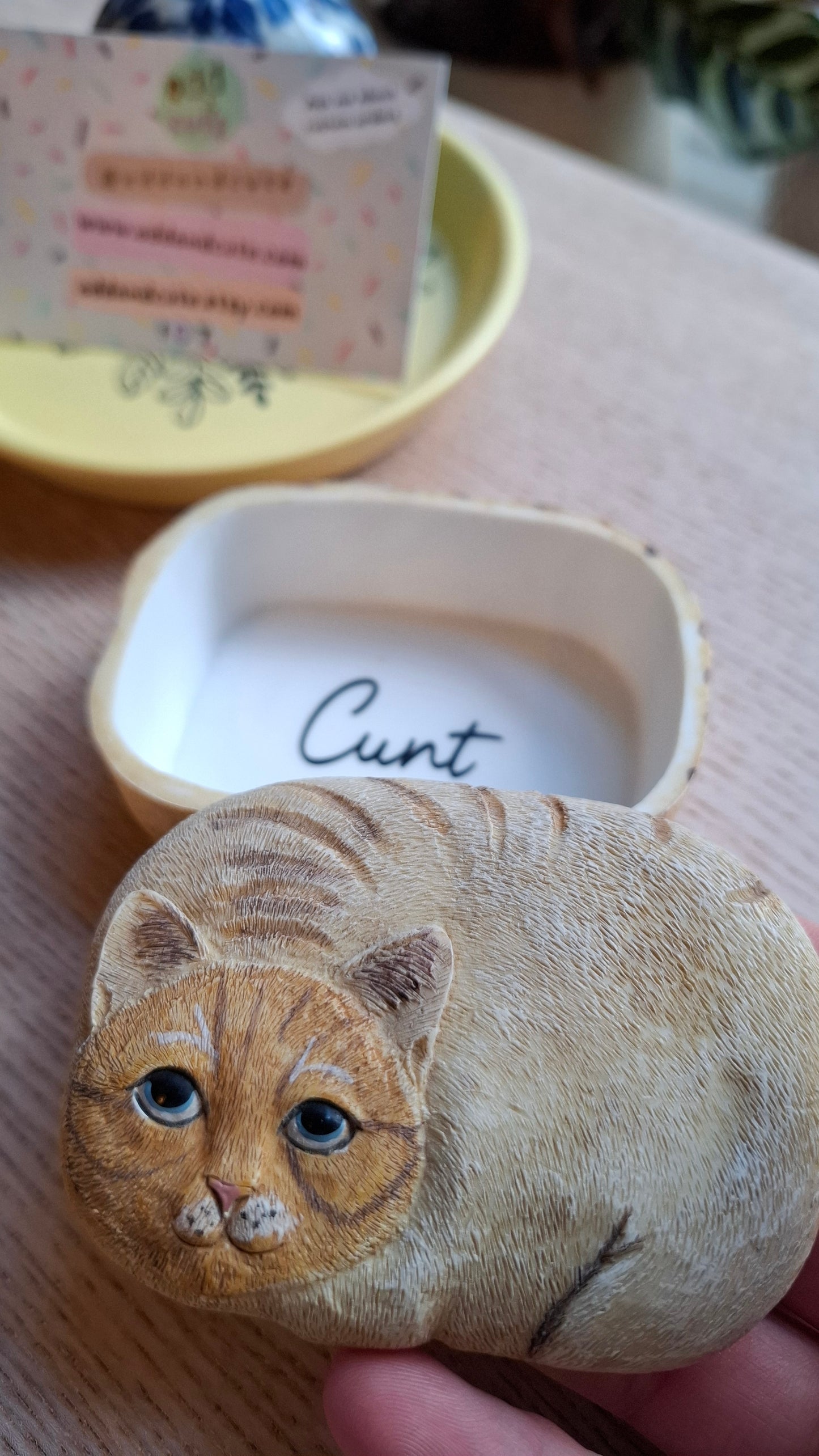 'Cunt' Upcycled Cat Trinket Pot