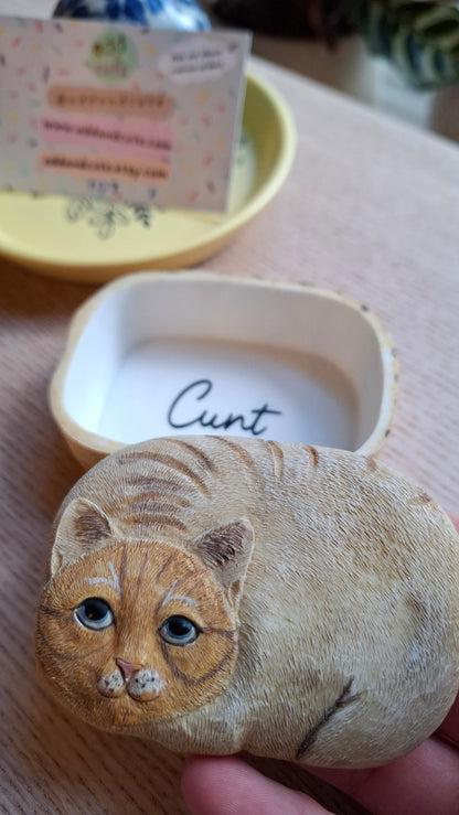 'Cunt' Upcycled Cat Trinket Pot