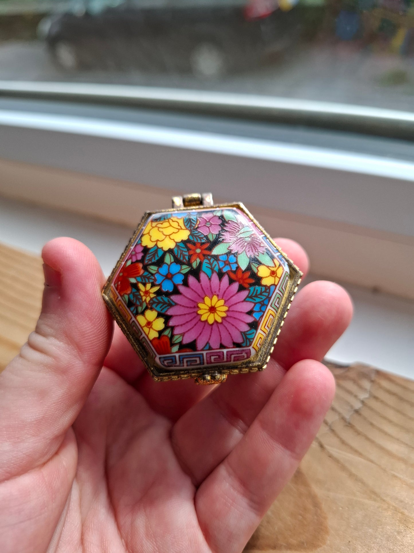 'Cunt' Upcycled Small Colourful Hexagonal Shaped Trinket Pot