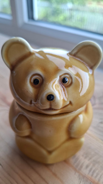 'Cunt' Upcycled Golden Brown Funny Looking Bear Trinket Pot