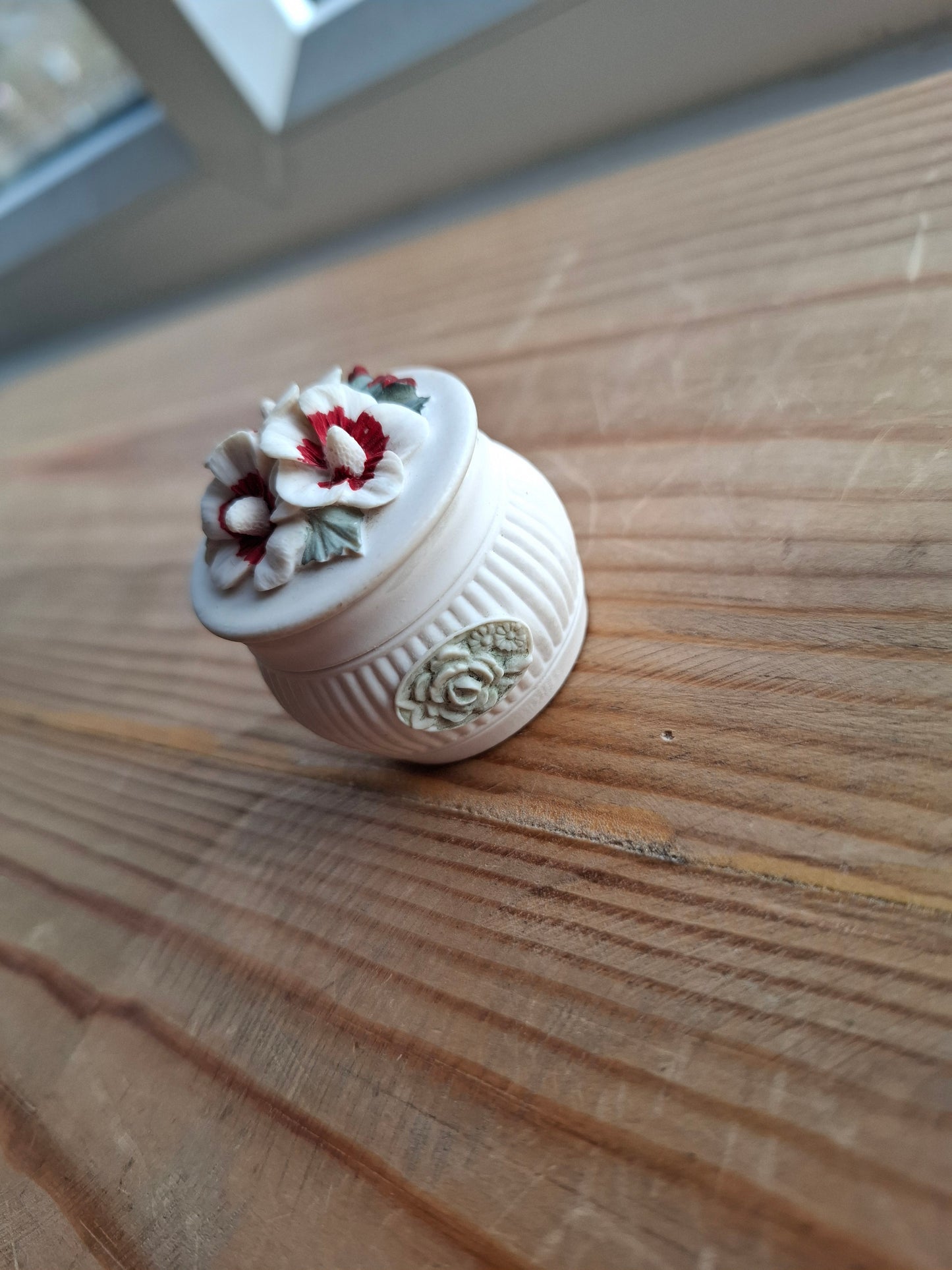 'Cunt' Upcycled TINY Floral Round Trinket Pot