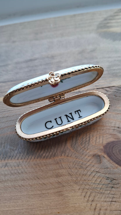 'CUNT' Upcycled Pretty Long Pill Pot