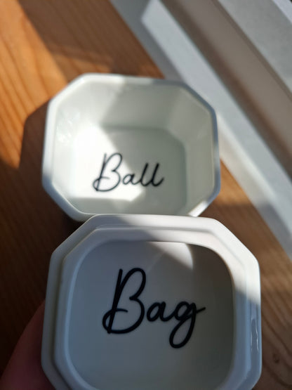 'Ball Bag' Upcycled Floral Trinket Pot