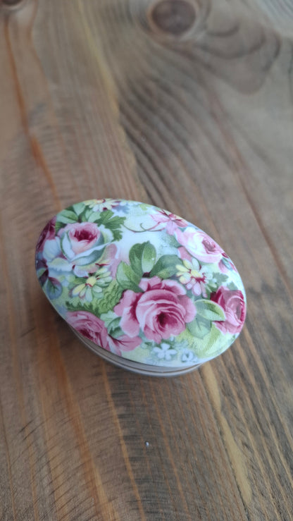 'Cunt' Upcycled Floral Oval Shaped Trinket Pot