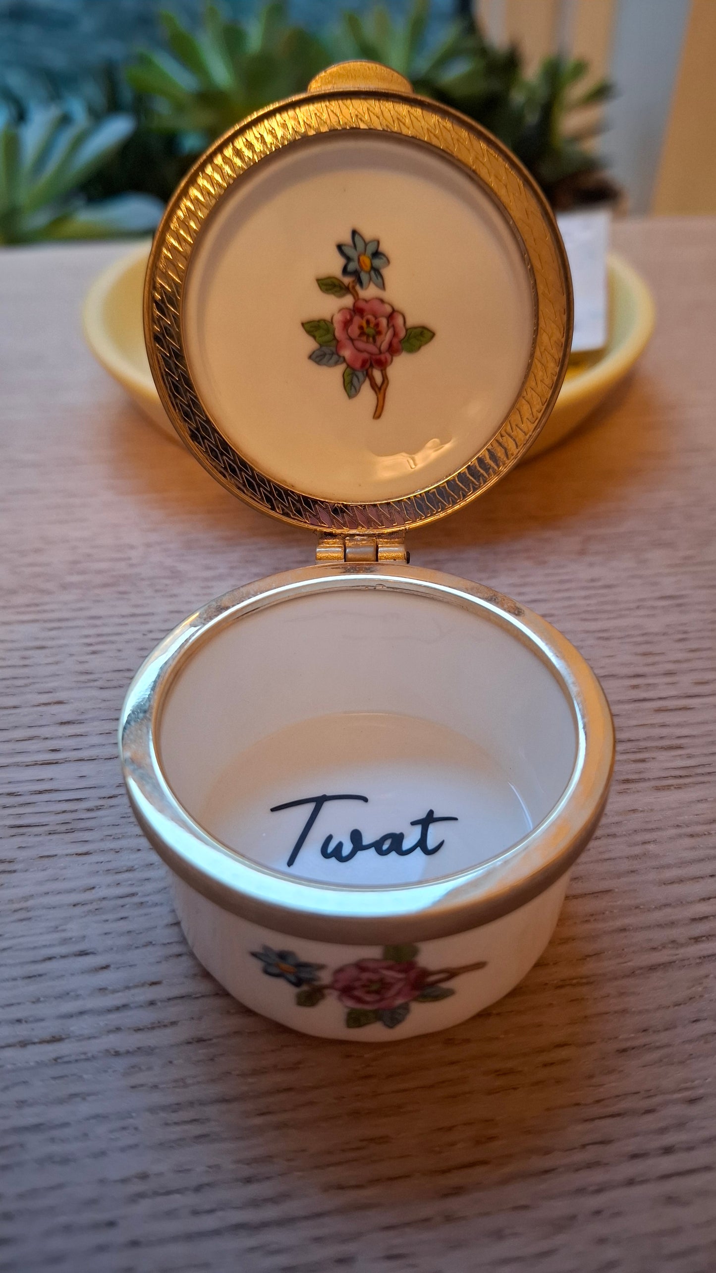 'Twat' Aynsley Upcycled Trinket Pot