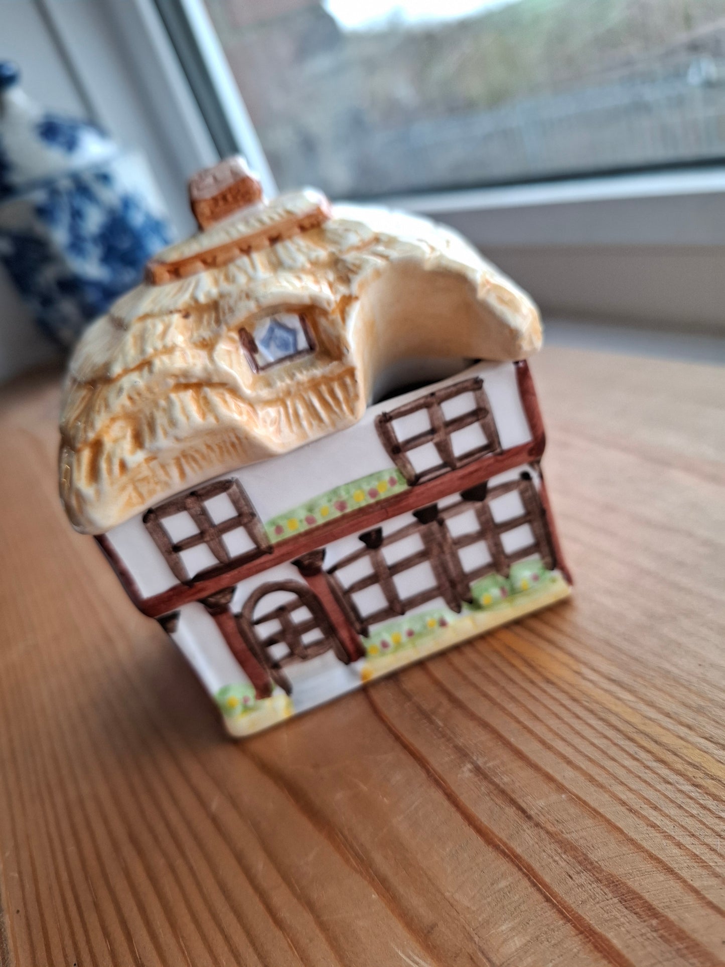 'Wanker' Upcycled Cottage House Ceramic Pot
