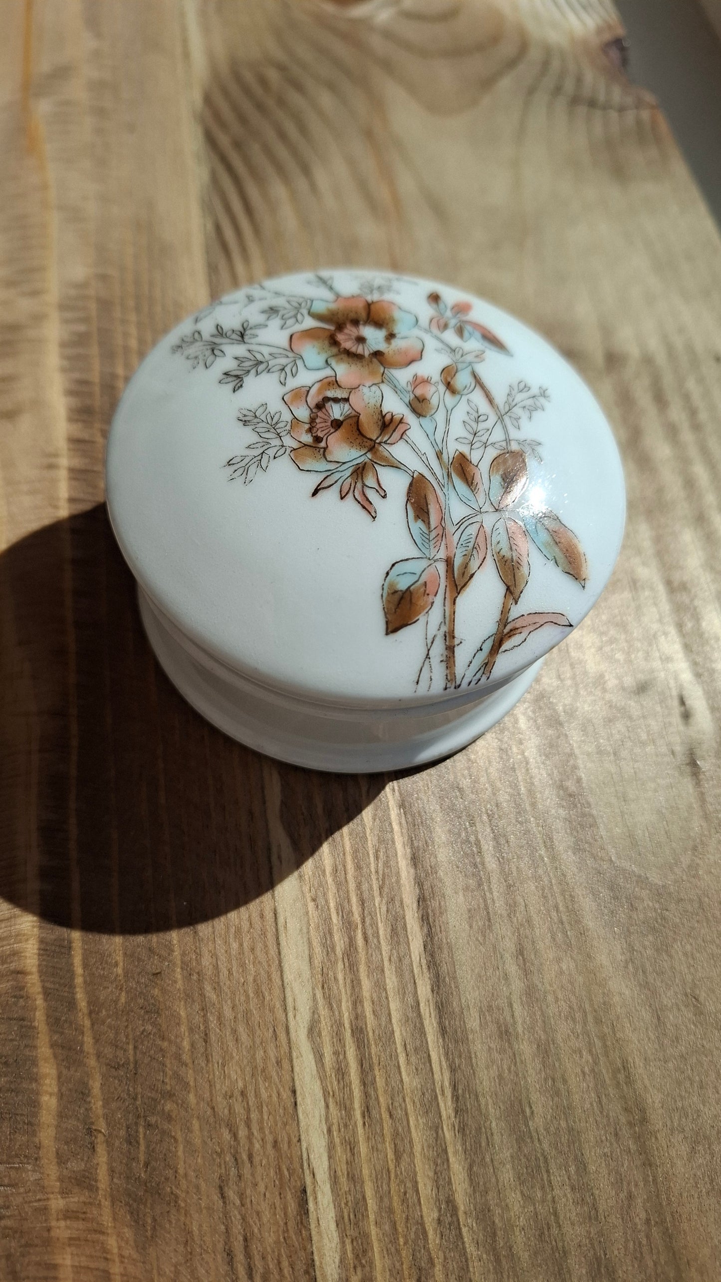 'Twat' Upcycled Chunky White Floral Trinket Pot