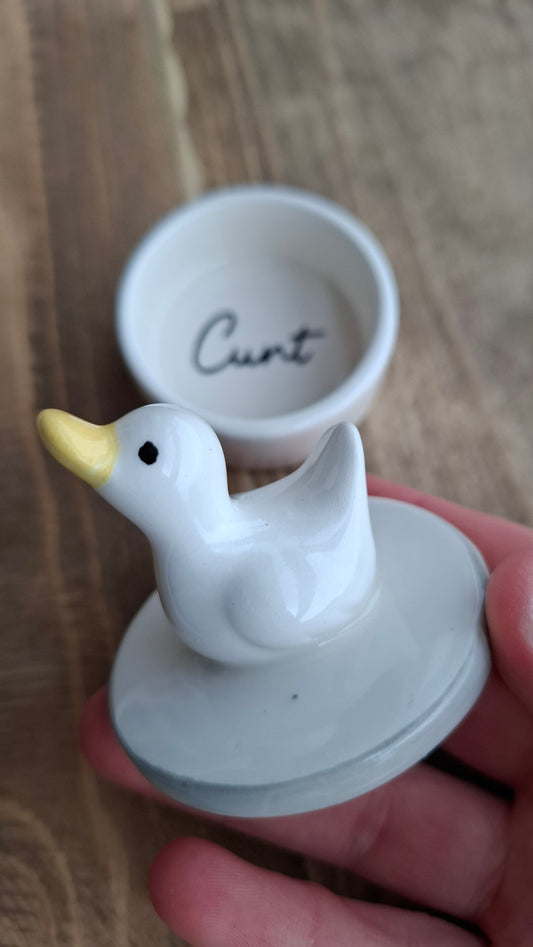 'Cunt' Upcycled Little Duck Trinket Pot