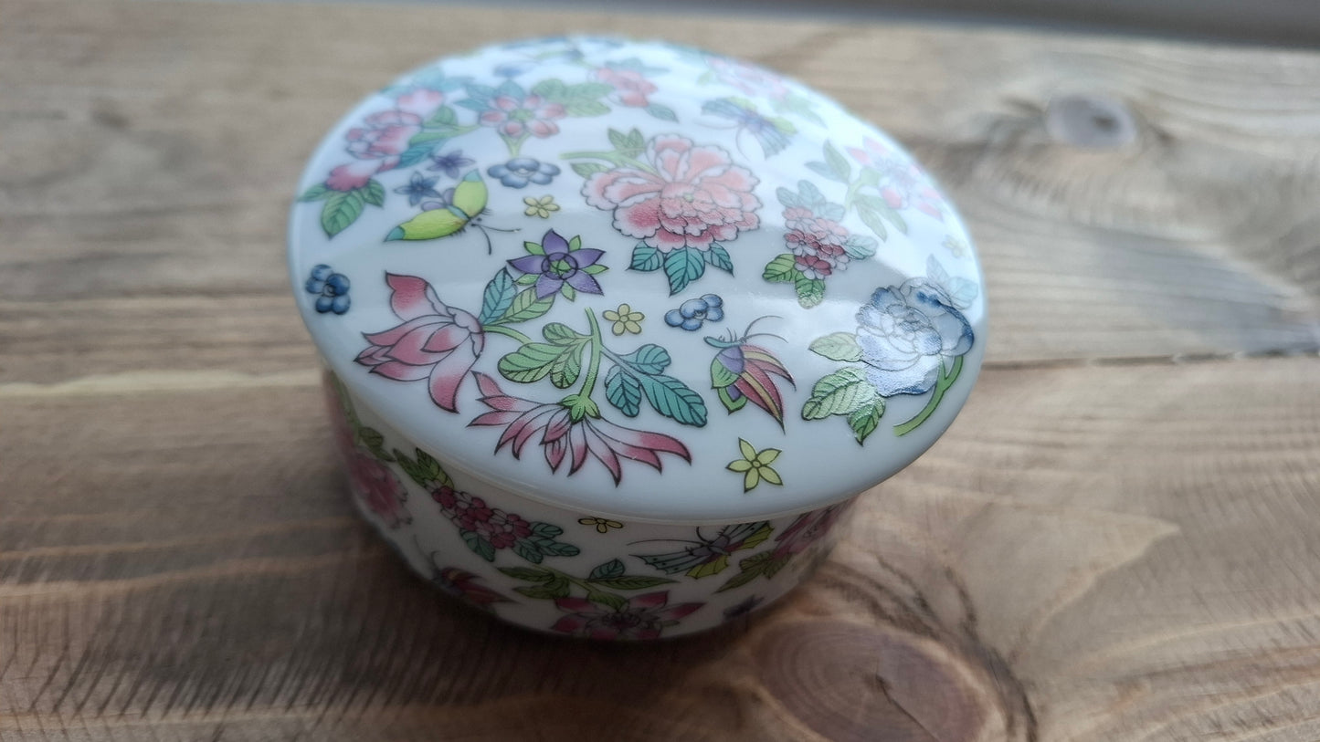 'Dick Head' Upcycled Butterfly and Flowers Trinket Pot