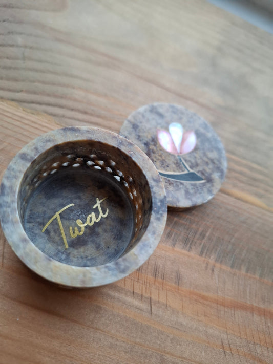 'Twat' Upcycled Small Pretty Stone Trinket Pot