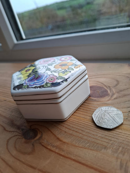 'Sugar Tits' Upcycled Shiny Floral Trinket Pot