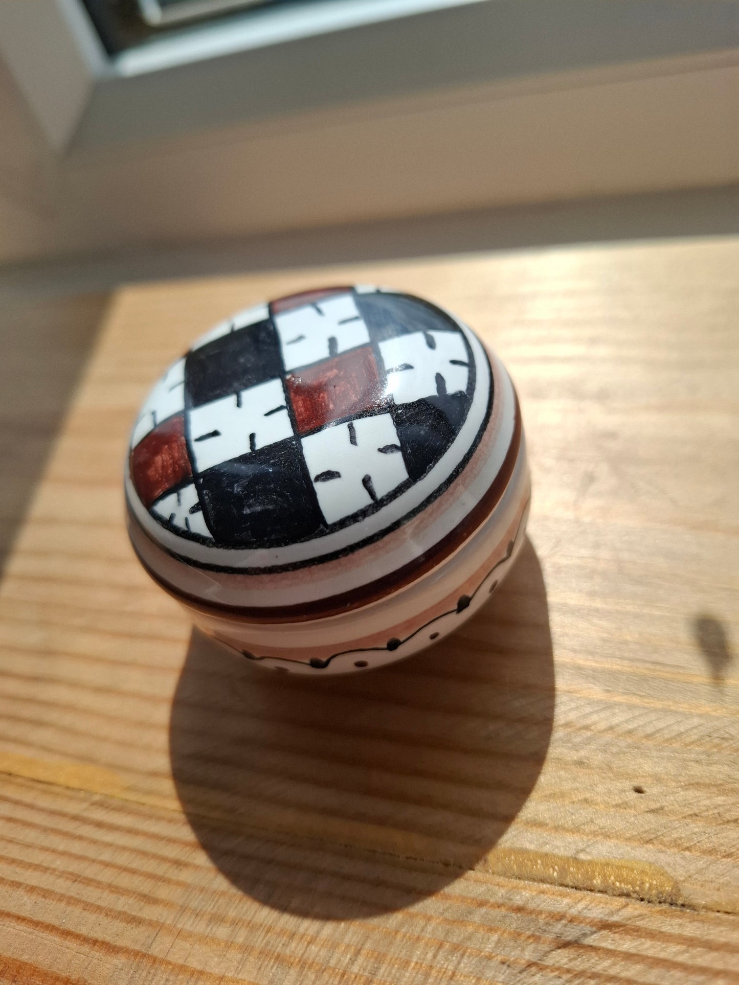 'Twat' Upcycled Checkered Trinket Pot