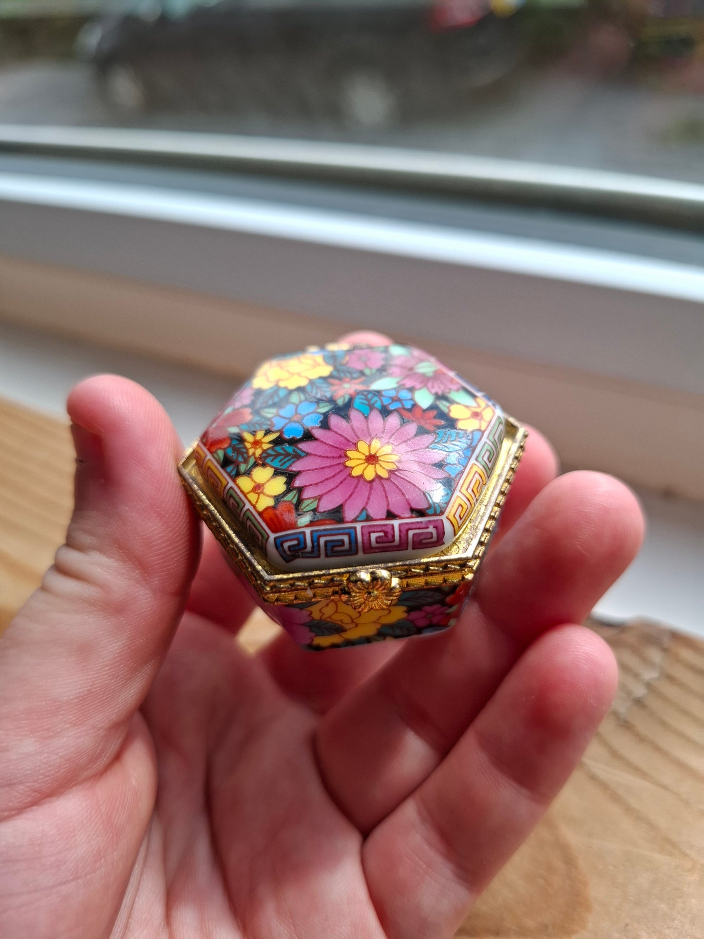 'Cunt' Upcycled Small Colourful Hexagonal Shaped Trinket Pot