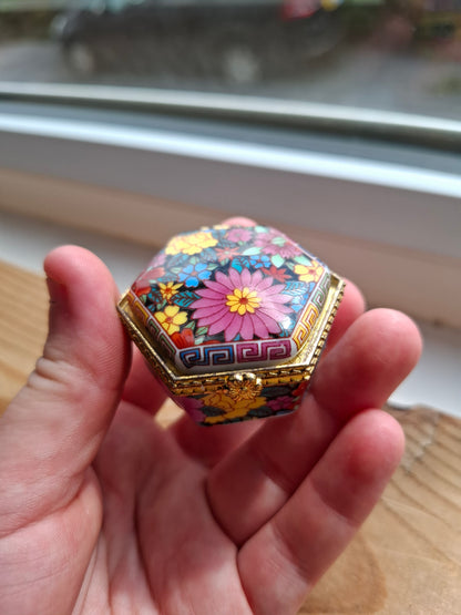 'Cunt' Upcycled Small Colourful Hexagonal Shaped Trinket Pot
