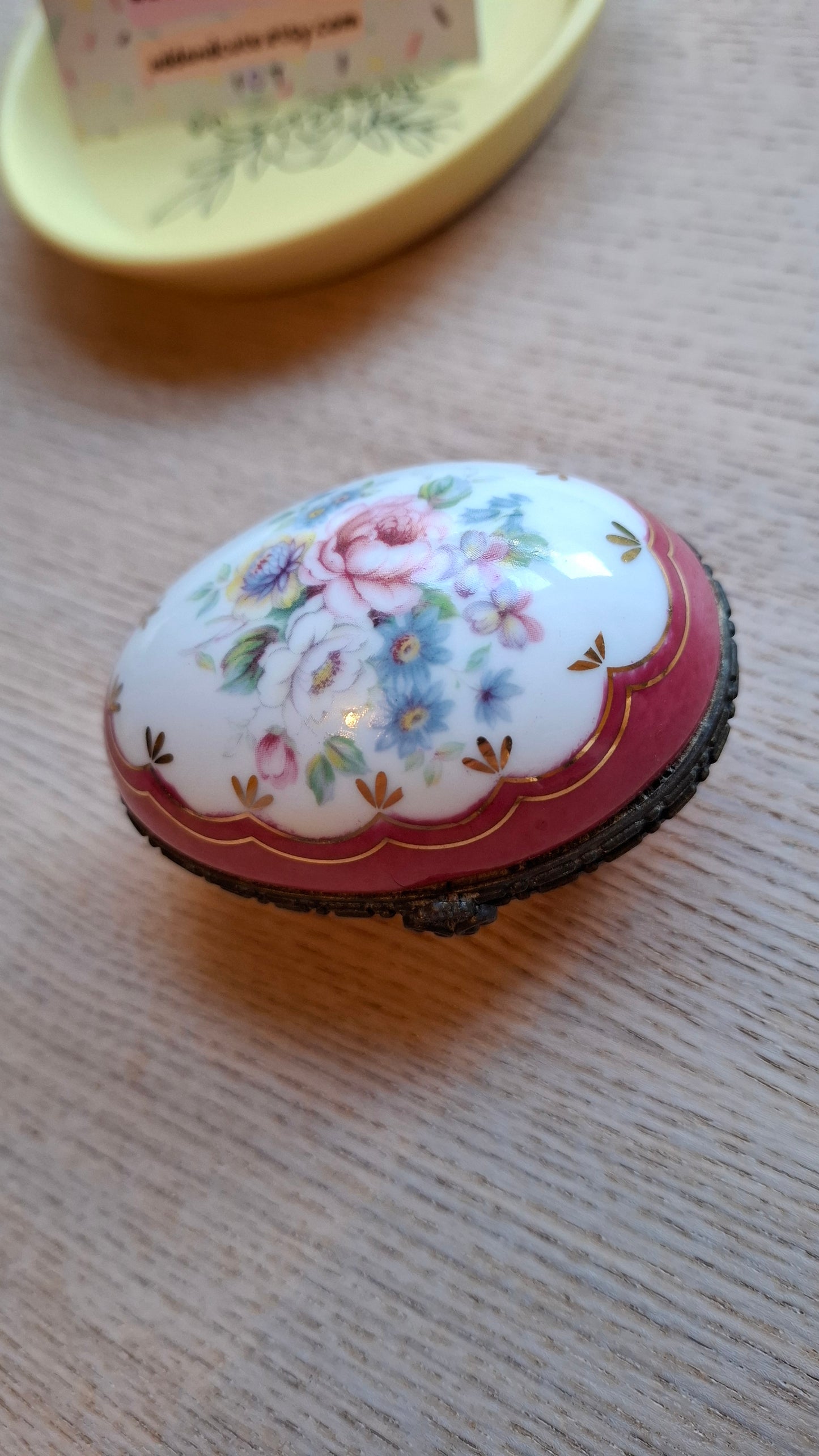 'Cunt' Upcycled Fancy Pink Egg Trinket Pot