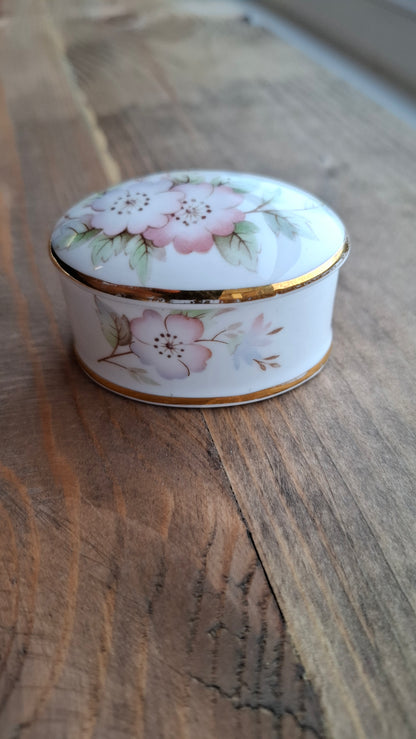 'Twat' Upcycled Small Oval Shaped Floral Trinket Pot