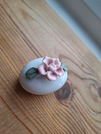 'Cunt' Upcycled Small Pink Rose Oval Shaped Trinket Pot