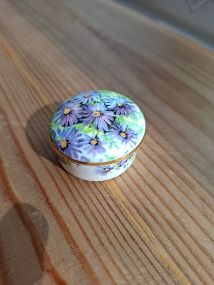 'Cunt' Upcycled Little Purple Floral Round Trinket Pot