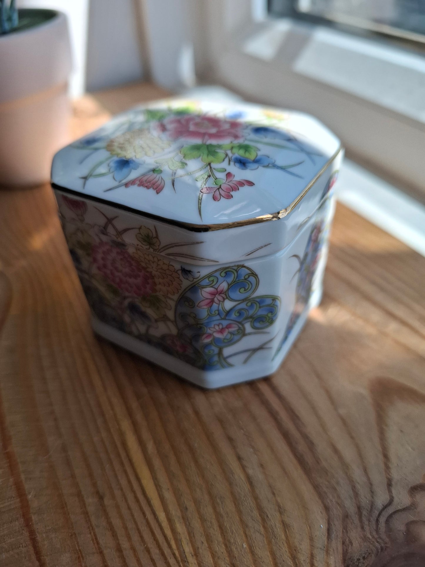 'Ball Bag' Upcycled Floral Trinket Pot