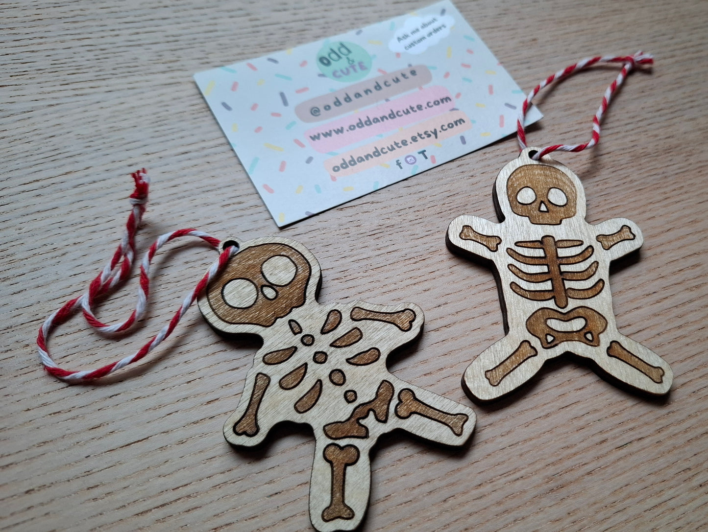 Wooden Skeleton Christmas Decoration