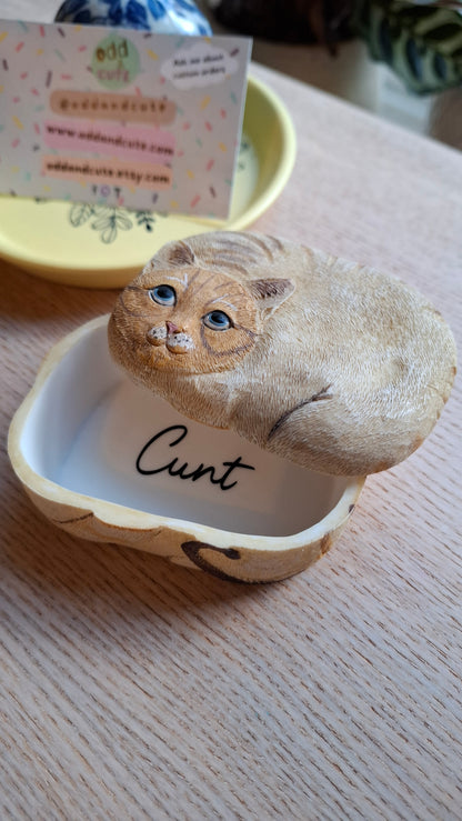 'Cunt' Upcycled Cat Trinket Pot