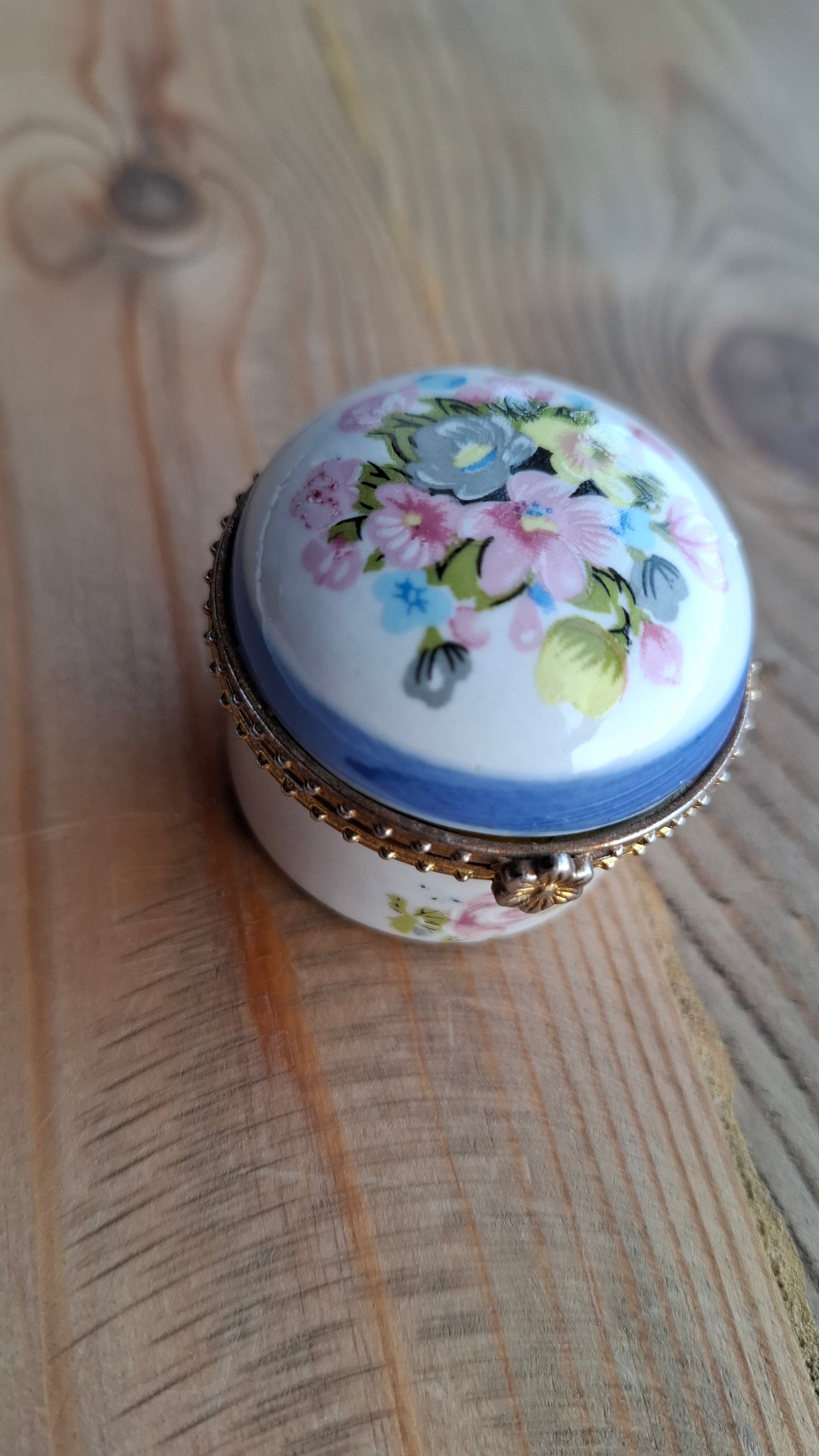 'Cunt' Upcycled Floral Circular Trinket Pot