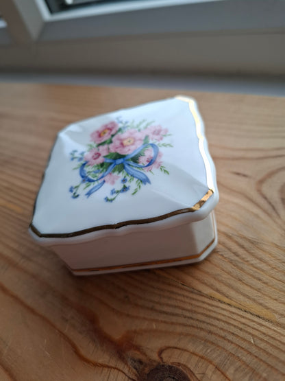 'Bum Hole' Upcycled Square Frilly Trinket Pot