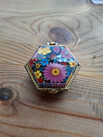 'Cunt' Upcycled Small Colourful Hexagonal Shaped Trinket Pot