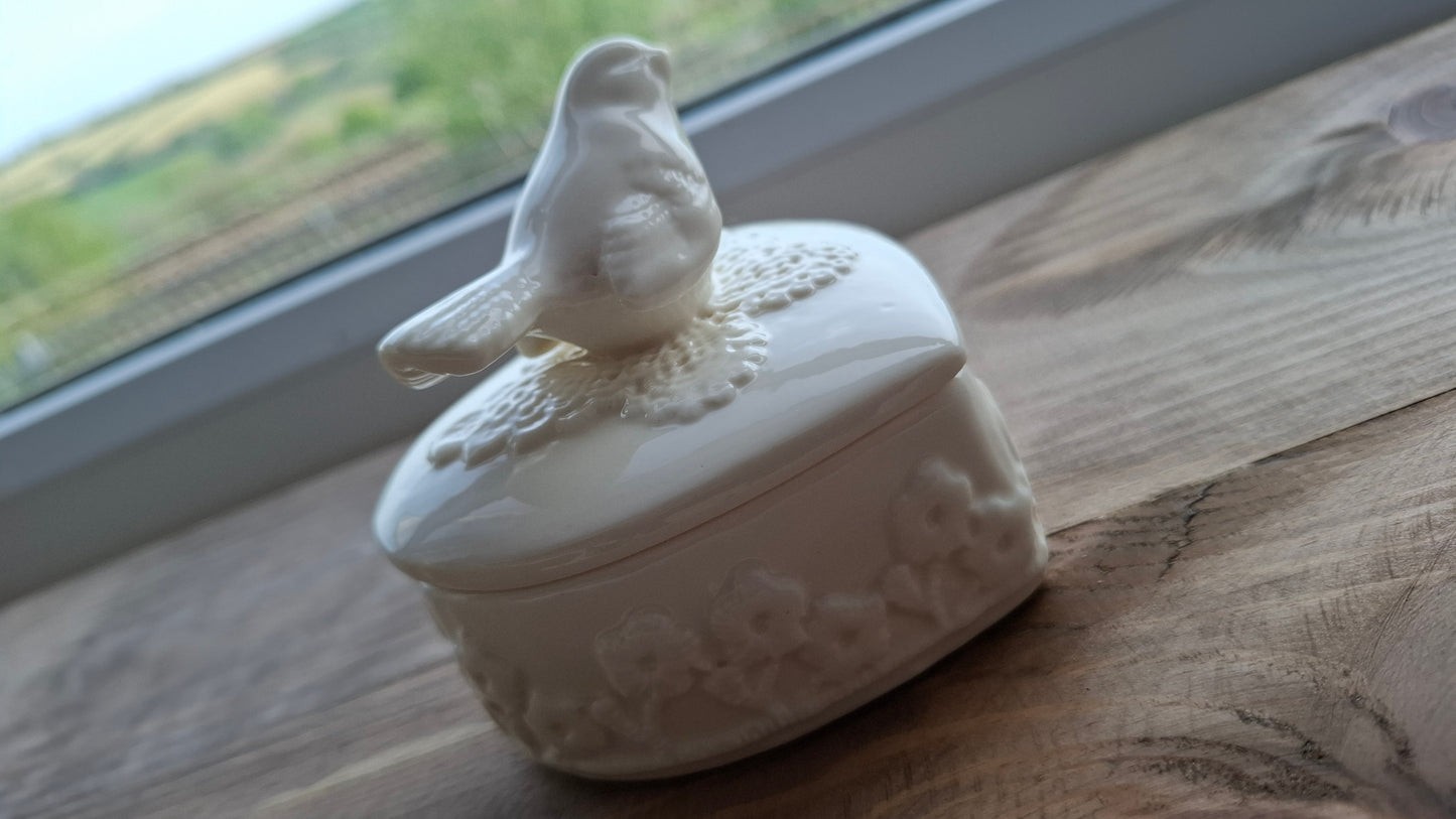 'Cunt' Upcycled White Bird Trinket Pot