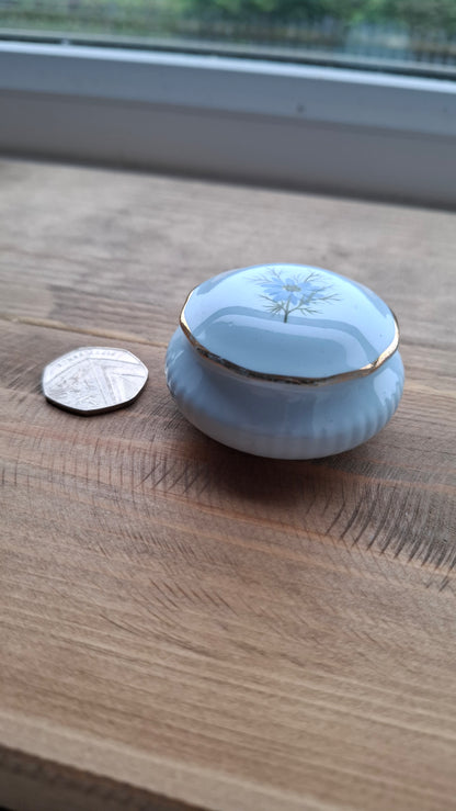 'Twat' Upcycled Little Blue Floral Trinket Pot