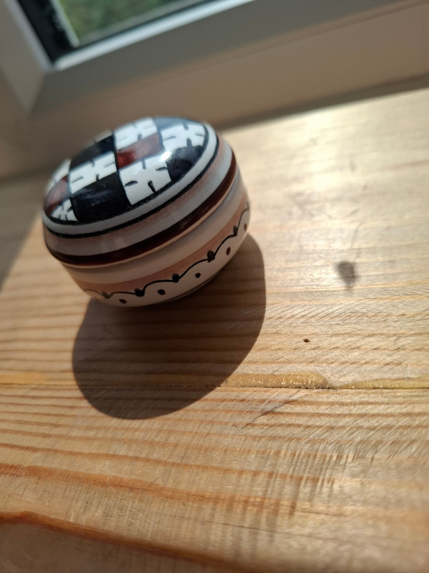 'Twat' Upcycled Checkered Trinket Pot