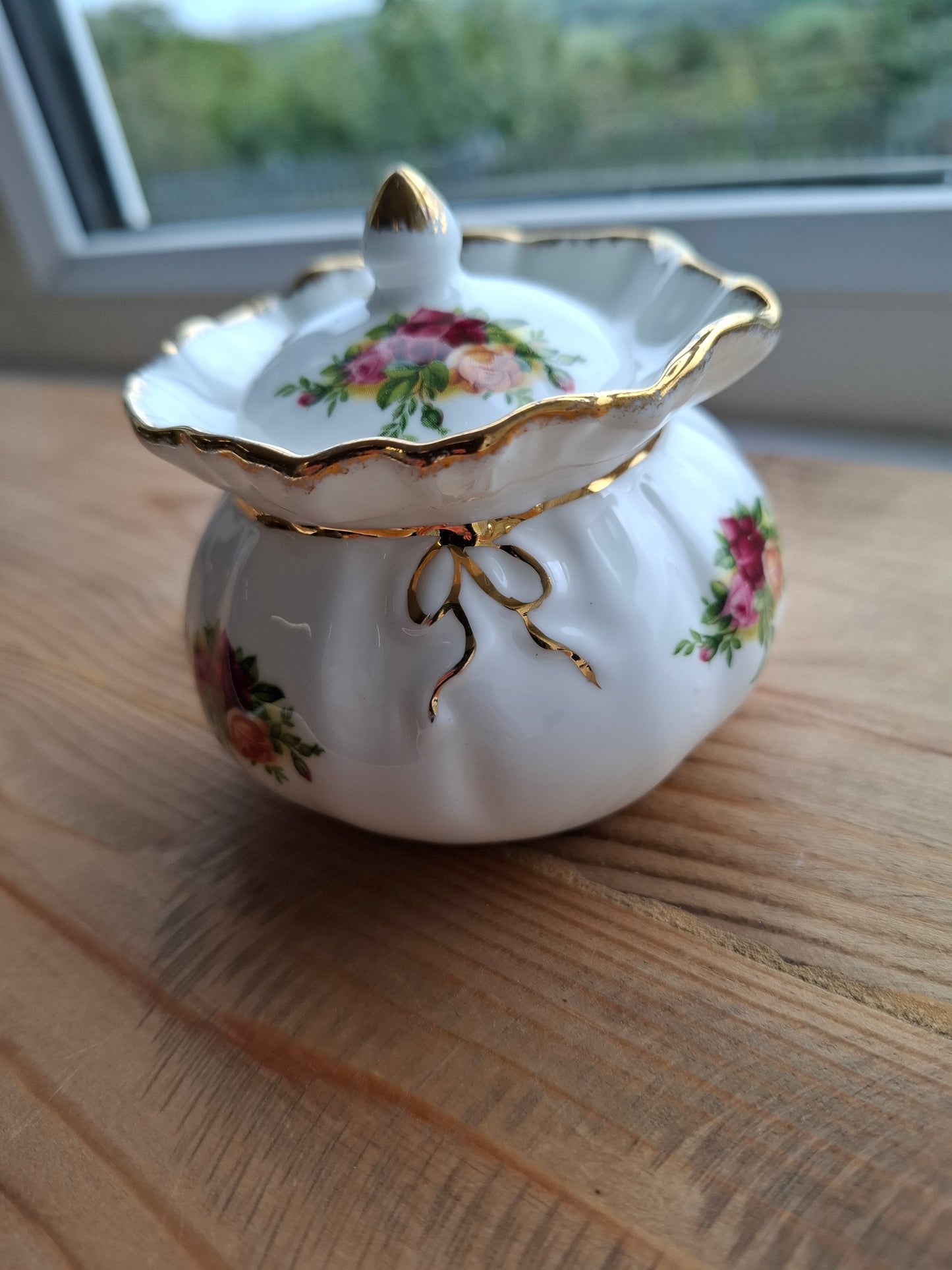 'Cunt' Upcycled Fancy Bag Style Trinket Pot (Gold Writing)