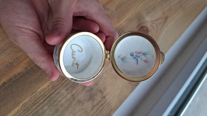 'Cunt' Upcycled Pretty Trinket Pot With Clasp
