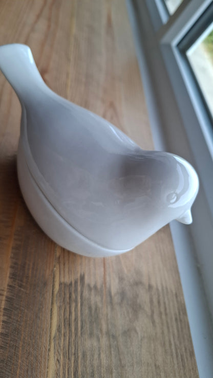'Cunt' Upcycled Large White Bird Trinket Pot