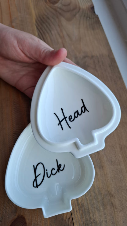 'Dick Head' Upcycled Birdy Spade Shaped Trinket Pot