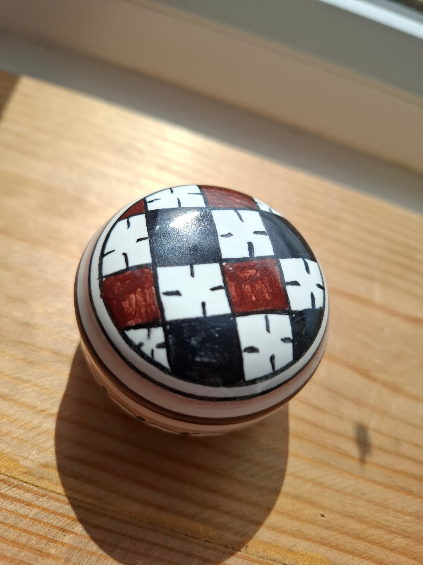 'Twat' Upcycled Checkered Trinket Pot