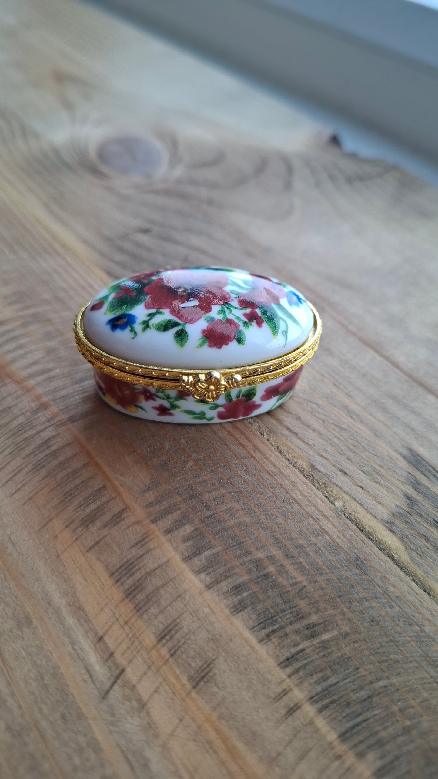 'Cunt' Upcycled Little Oval Trinket Pot (WHITE PATCH ON LID - SEE DESCRIPTION/PICS)