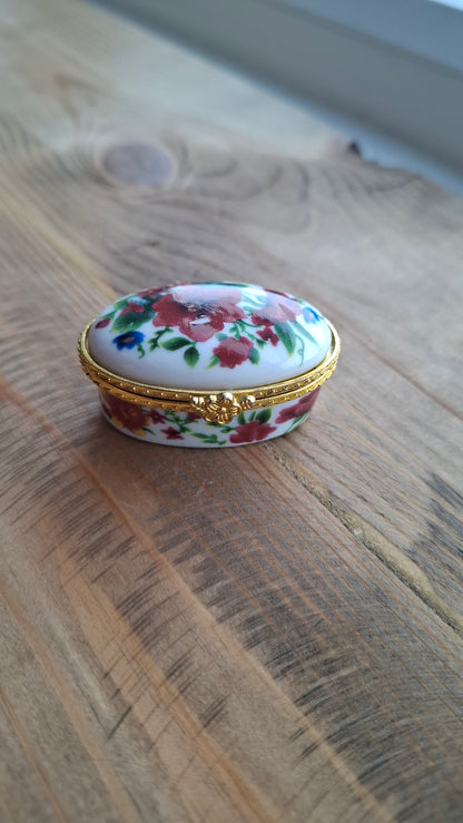 'Cunt' Upcycled Little Oval Trinket Pot (WHITE PATCH ON LID - SEE DESCRIPTION/PICS)