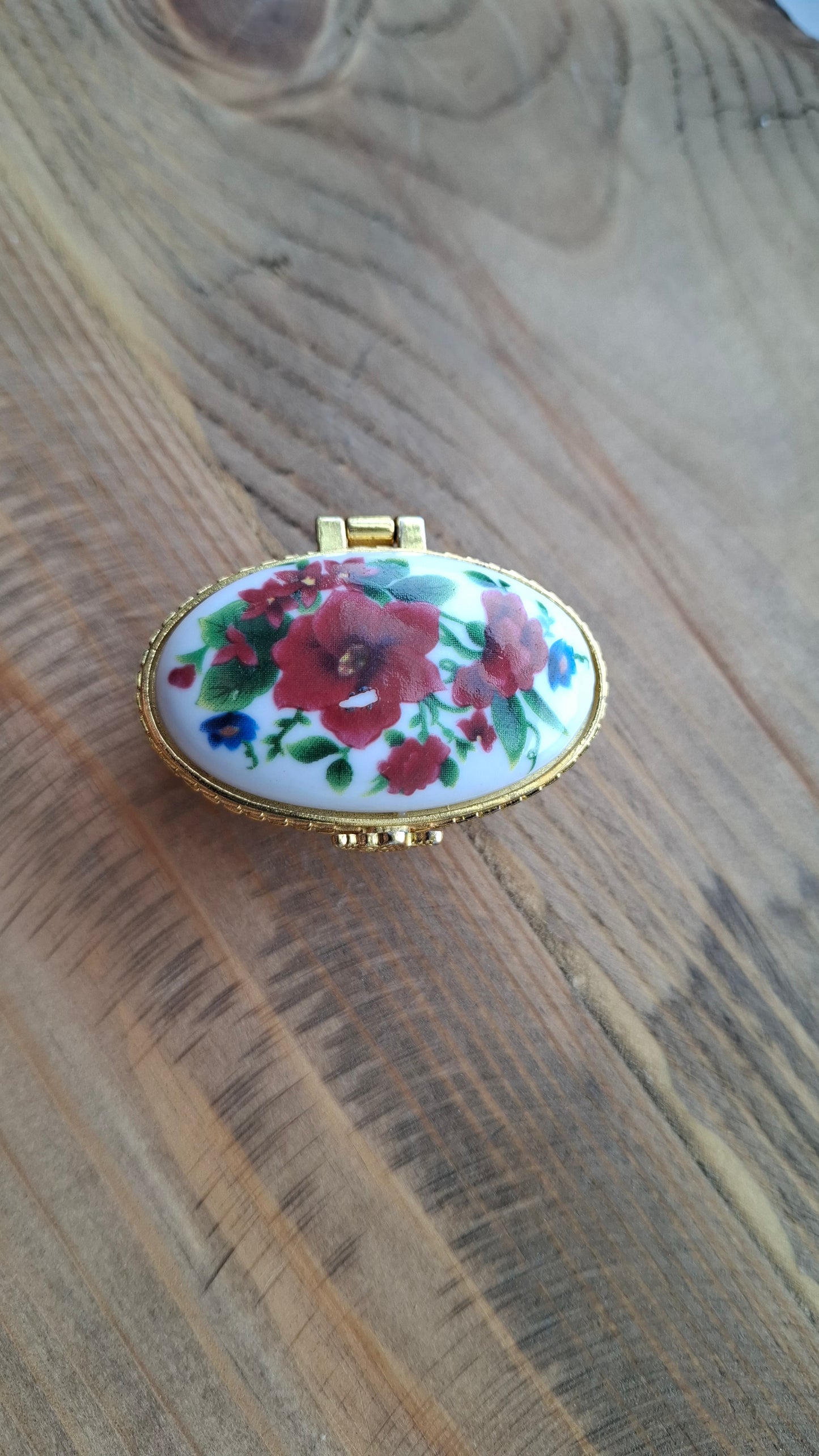 'Cunt' Upcycled Little Oval Trinket Pot (WHITE PATCH ON LID - SEE DESCRIPTION/PICS)